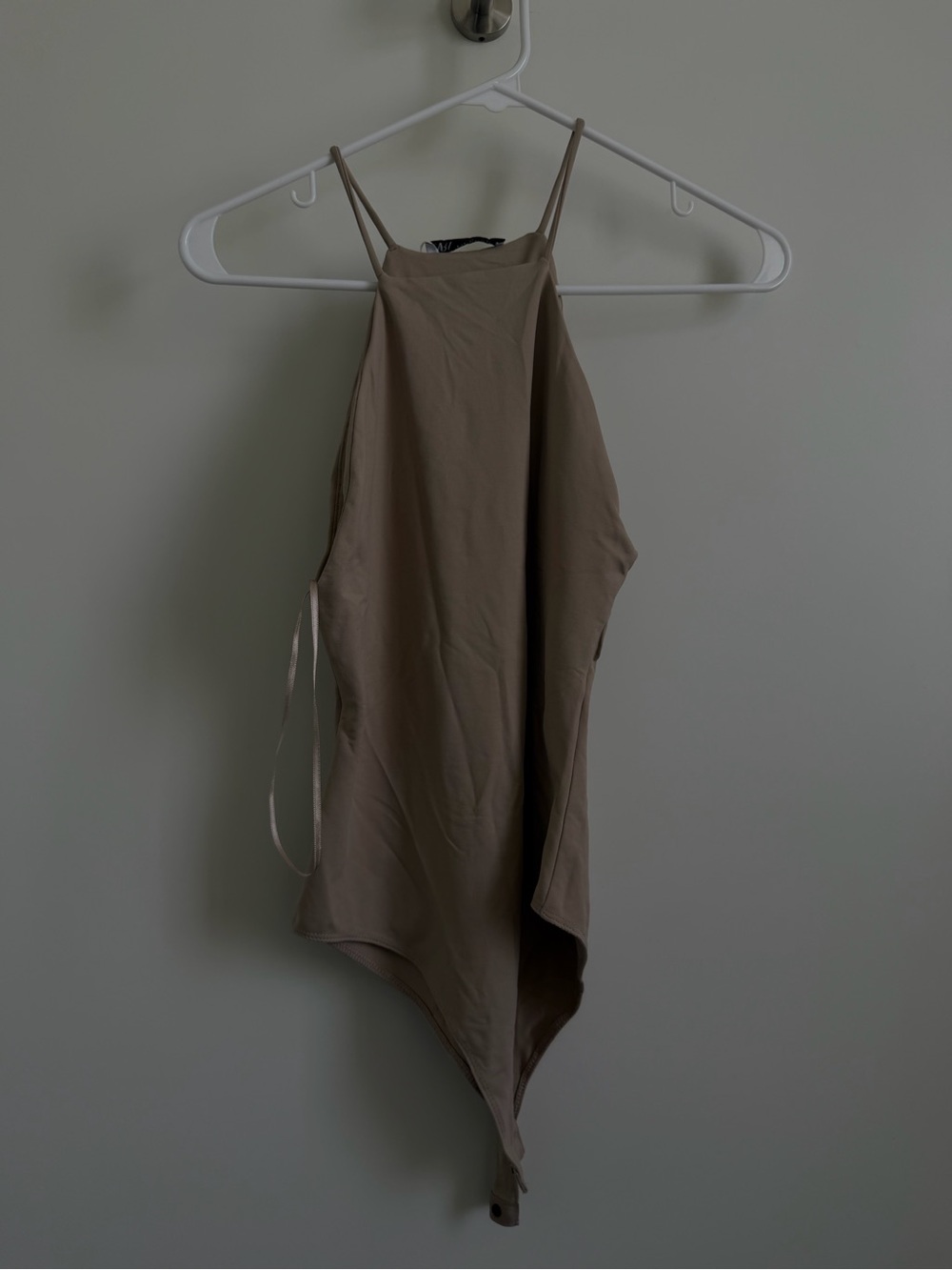 Zara Taupe Halter-Style Bodysuit (NWT)